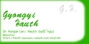 gyongyi hauth business card